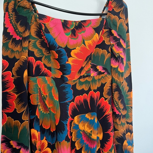 NWT FARM RIO Colorful Flowers Midi Dress - Picture 11 of 13